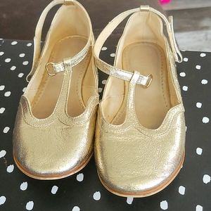 Zara Maryjane sandals, 12.5, gold